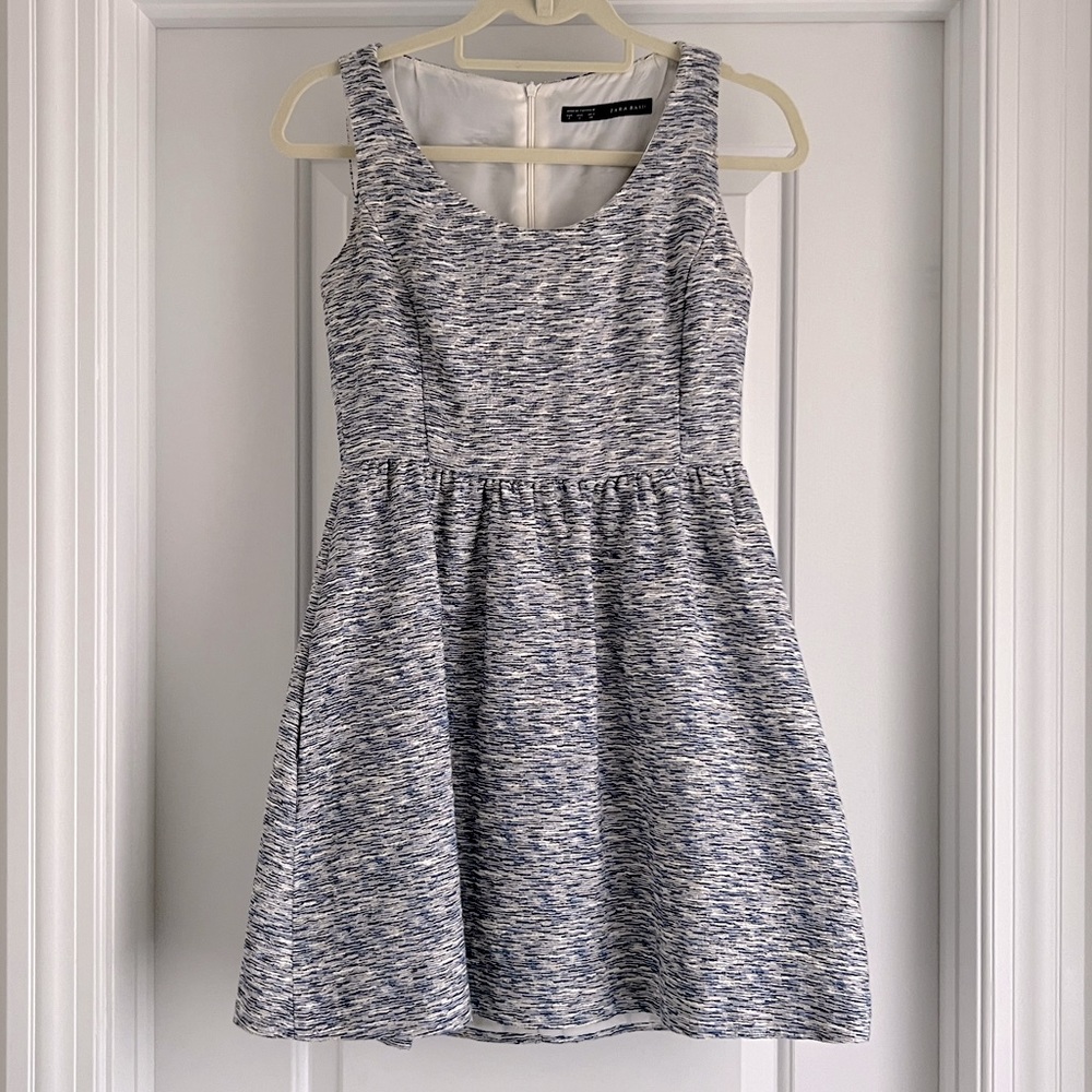 Zara Textured Dress with Pockets - Sz S